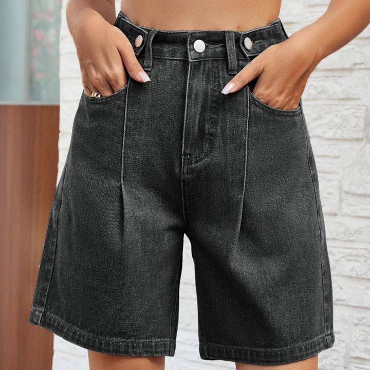 ELENA HIGH-RISE DENIM SHORTS
