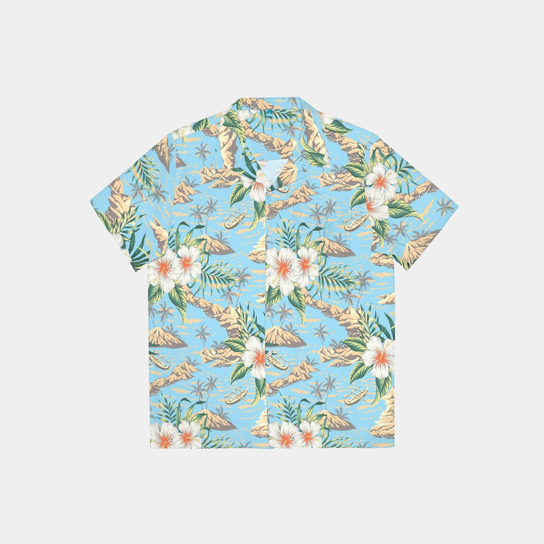 HAWAIIAN ISLAND BUTTON DOWN SHIRT