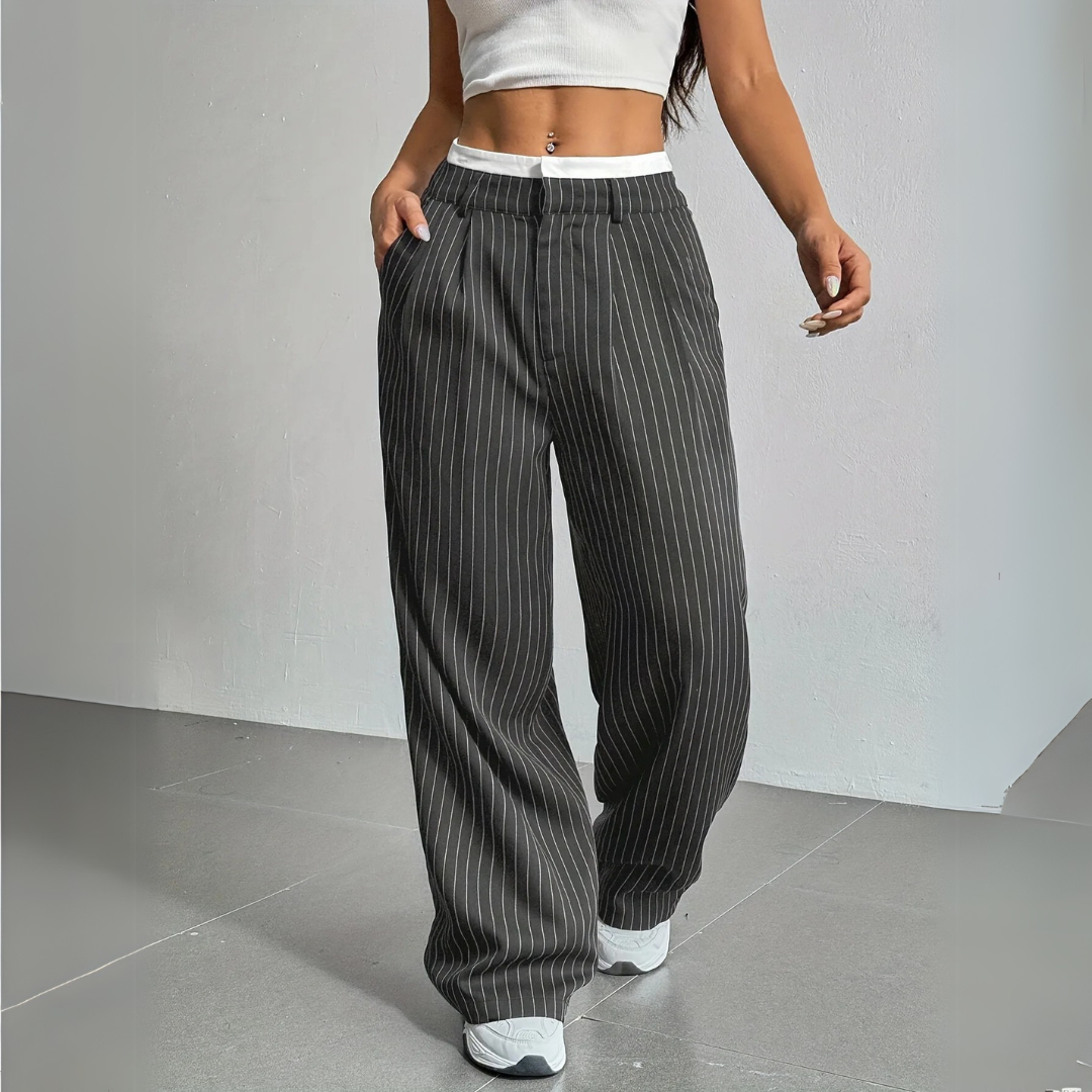 ELEGANCE PINSTRIPE TROUSERS