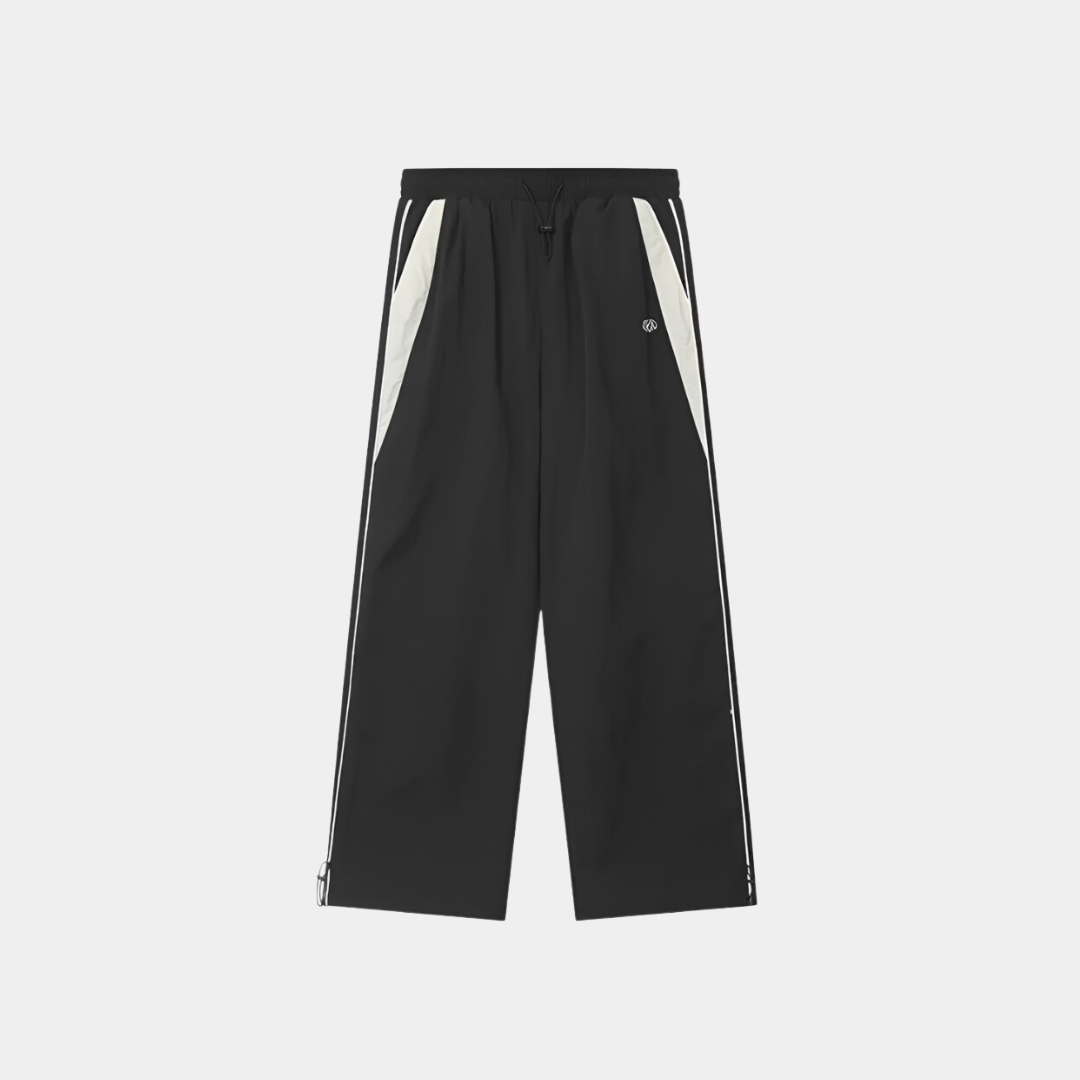 Y2K TRACK PANTS BLACK