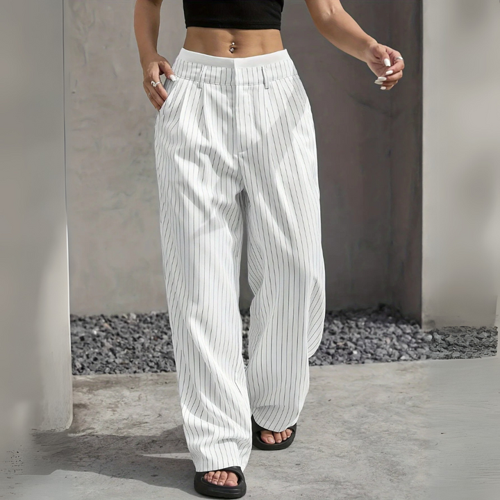 ELEGANCE PINSTRIPE TROUSERS