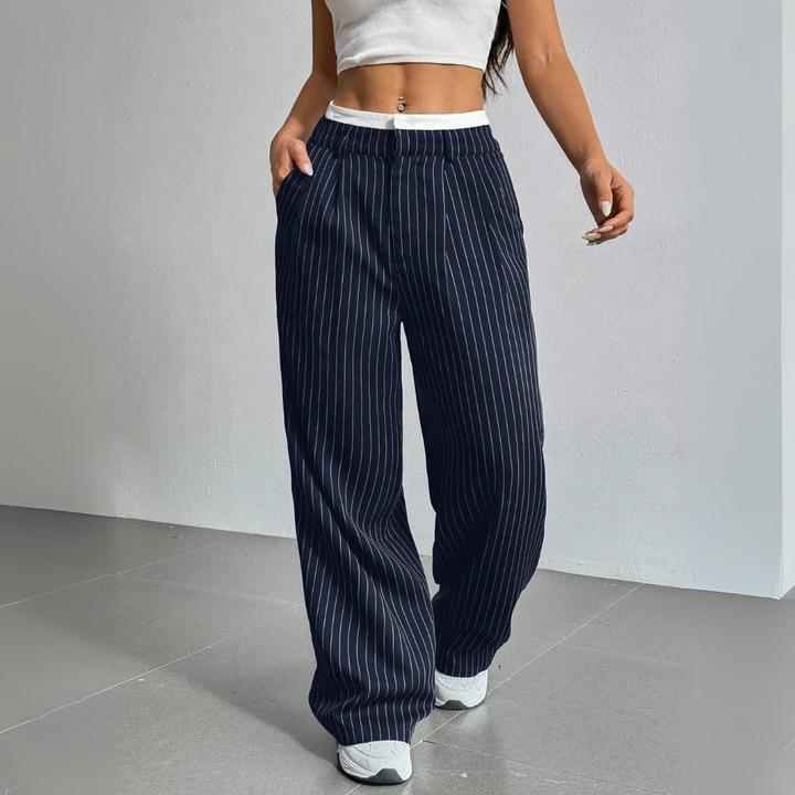 ELEGANCE PINSTRIPE TROUSERS