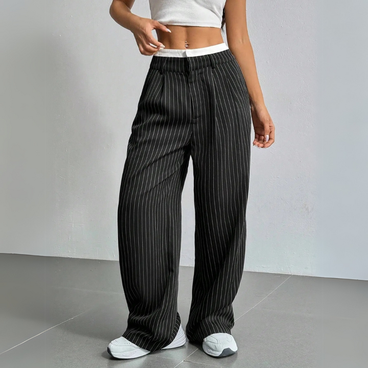 ELEGANCE PINSTRIPE TROUSERS