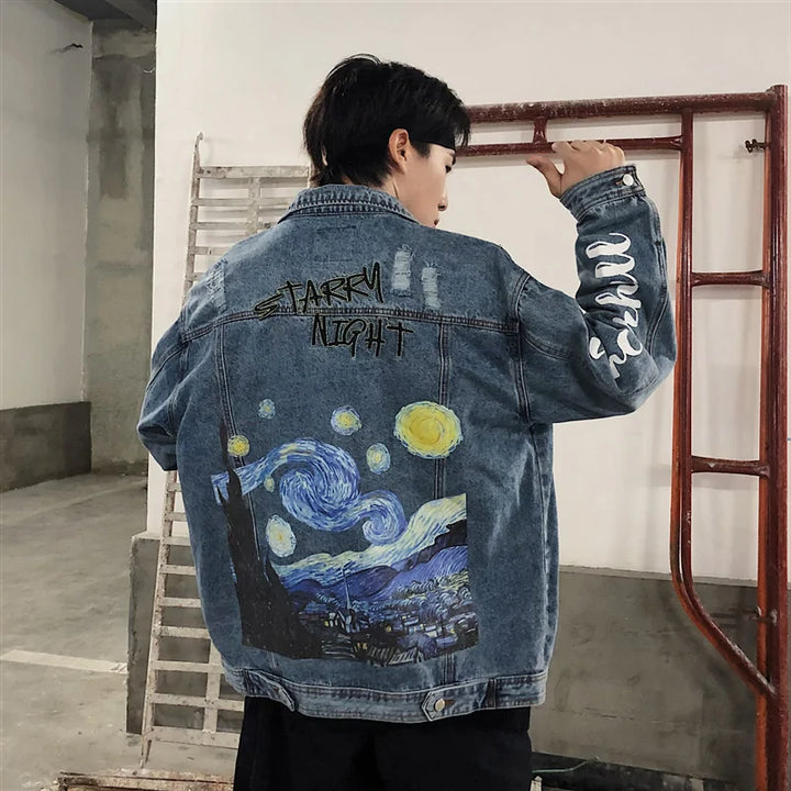 Starry Denim Art Jacket