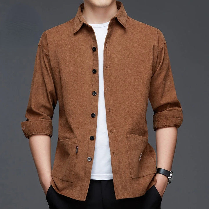 ENZO TEXTURED BUTTON-UP