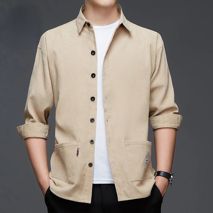 ENZO TEXTURED BUTTON-UP