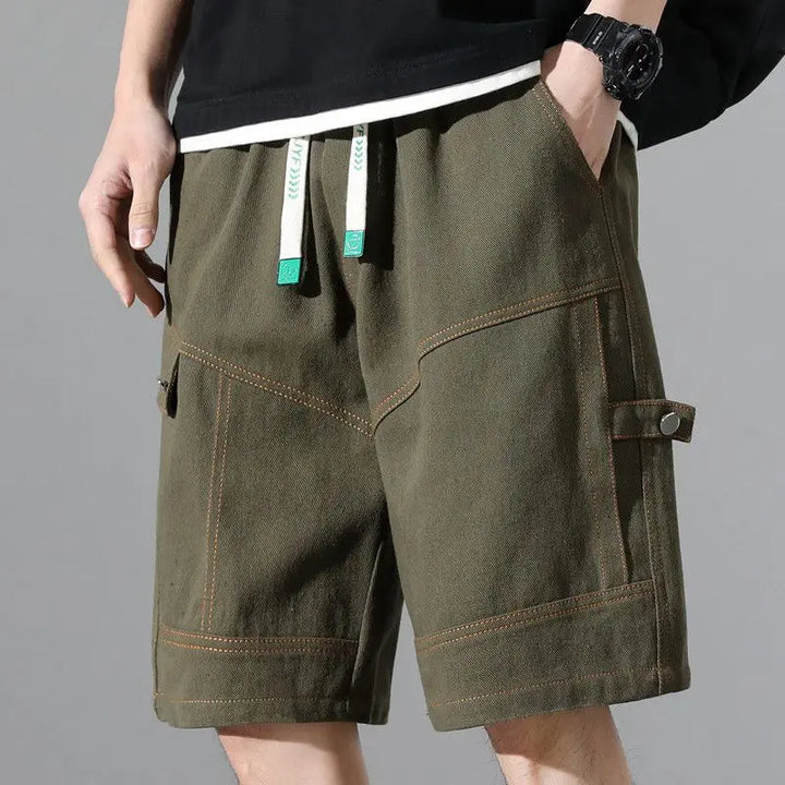 NICOLÒ CONTRAST STITCH SHORTS
