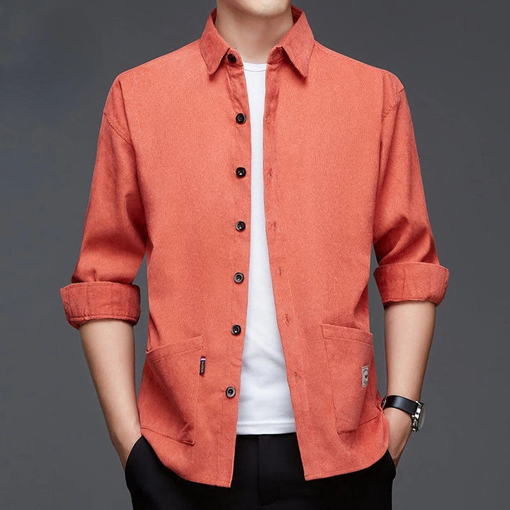 ENZO TEXTURED BUTTON-UP