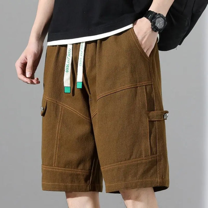 NICOLÒ CONTRAST STITCH SHORTS