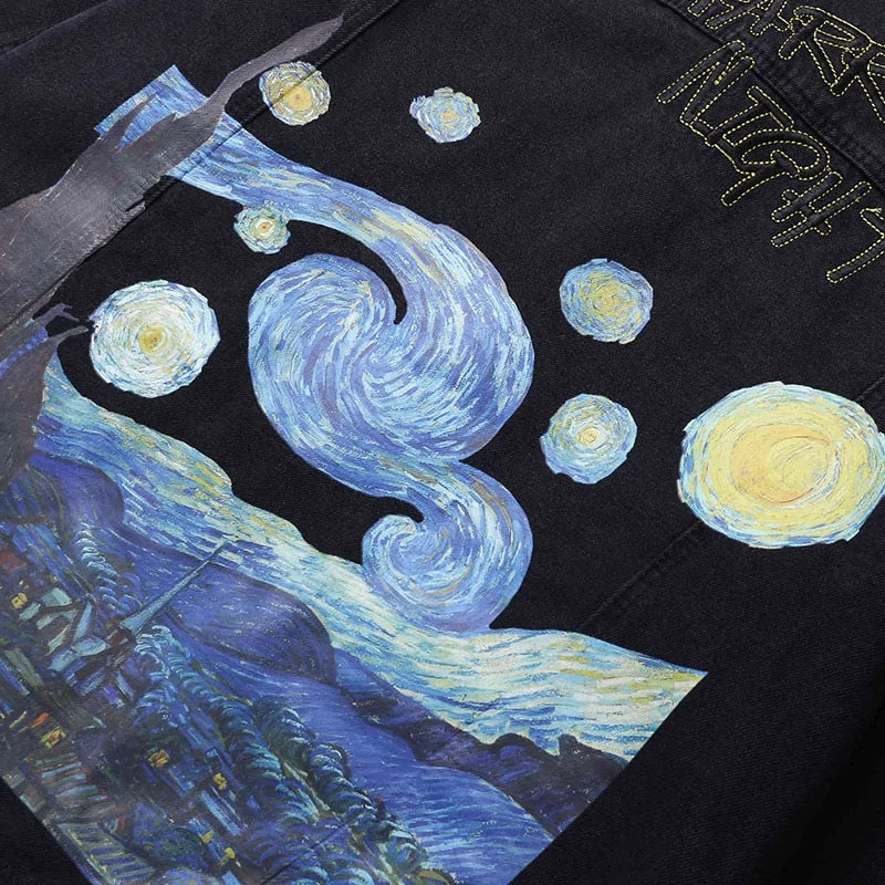 Starry Denim Art Jacket