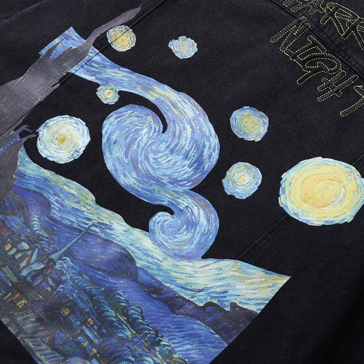 Starry Denim Art Jacket
