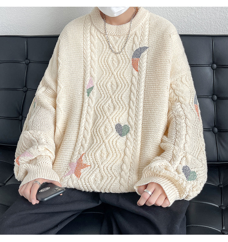 COSMIC HEARTS KNIT SWEATER