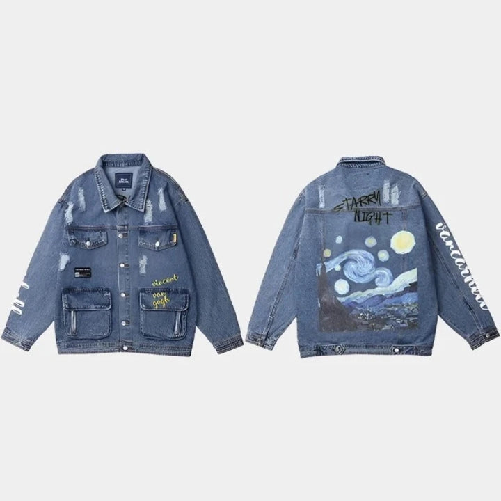 Starry Denim Art Jacket